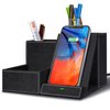 TopMade Fast Wireless Charger with Desk Organizer,Desk Storage,Multifunctional Desktop Organizer All in One Office Supplies and Desk Accessories Organizer with 3 Compartments and 1 Phone Stand