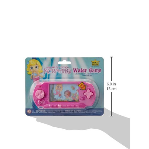 Wild Republic Mermaid Water Games, Sensory Toys, Kids Gifts, Hand Held Toys, Mermaid Party Supplies, 6" , Pink