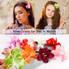 Aprince Flower Hair Clips Artificial Hawaiian Bohemian Hibiscus Plumeria Orchid Flower Hairpin Berrettes Hair Accessories for Woman Girls Seaside Holiday