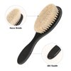 Slick Back Hair Brush, 2 Pack Soft Bristle Smoothing Hair Brushes for Women Curly Hair Detangling,Restores Shine, Horse Bristle Barber Fade Brush Beard Brush for Men, Professional Barber Accessories
