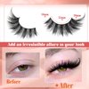 YDAGKH Fox Eye Lashes Fluffy Faux Mink Lashes Manga False Eyelashes Wispy Clear Band Fake Lashes 3D Cat Eye Strips Lashes Dramatic Eyelashes 7 Pairs Pack