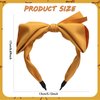 HIFANMM Bow Headband Big Bowknot Headbands for Women Girls, Knotted Hair Band, Wide Turban Hair Hoop Bows Hair Accessories 1 Pcs (Yellow)