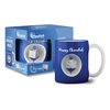 Ner Mitzvah Spinning Hanukkah Dreidel Mug - Happy Hanukkah Decorations - Blue & White Hanukkah Party Favors Idea