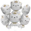 Cartoon Pet Themed Kitten Cat Balloons White Cat Aluminum Balloons Kids Party Supplies Birthday Decoration Baby Showers, 6 Pack 27'' Animal Kitty Cat Helium Mylar Foil Balloons