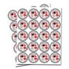 Hot Chocolate Bomb Red Mug With Striped Border All-Occasion Hot Cocoa Bomb Packaging Sticker Labels, 40 2" Circle Stickers by AmandaCreation
