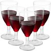JoyServe Bulk 7 oz Plastic Disposable Wine Glasses - (Pack of 24) Clear BPA-Free Plastic Wine Glasses with Stem and Party Drinking Glass Cups for Parties, Weddings, Toasts, Food Samples, Catering