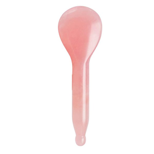 Rose Quartz Jade Spoon Roller Real Gua Sha Board Mushroom Massager Face Lifting Tool Facial Guasha Massage tool (Spoon shape)