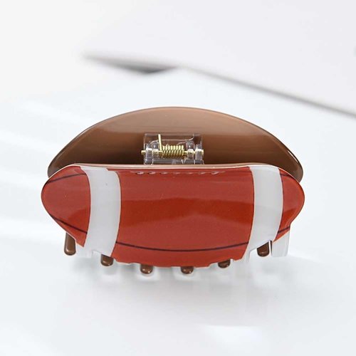 2 Pcs Sports Ball Hair Claw Clips Rugby Basketball Hair Jaw Clamps Acrylic Non Slip Hair Barrette Hair Grip Hair Accessories for Women and Girls