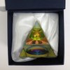 Amlong Crystal Iridescent Pyramid - Rainbow Colors 2.5 Inches Tall with Gift Box