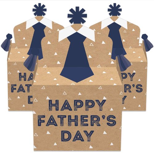 Big Dot of Happiness My Dad is Rad - Treat Box Party Favors - Father’s Day Party Goodie Gable Boxes - Set of 12