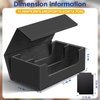Homthy 1200+ Card Deck Case for Trading Cards, Leather Magnetic Closure Commander Card Storage Box Magic Card Protectors Fit for Sports Cards, Game Card Standard Cards (Black)