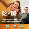 Bronson Vitamin K2 (MK7) with D3 Supplement Bone and Heart Health Non-GMO Formula 5000 IU Vitamin D3 & 90 mcg Vitamin K2 MK-7 Easy to Swallow Vitamin D & K Complex, 250 Capsules