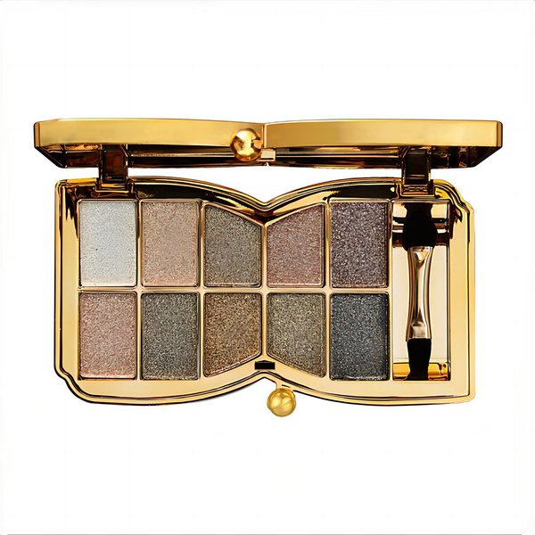 Ewinxin 10 Colors Glitter Eyeshadow Palette, Fine Pressed Shimmer Eye Shadow Powder Pallet, Diamond Bright Makeup Set for Women (Color #6)