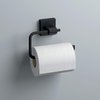 Franklin Brass Maxted (1-Pack) Toilet Paper Holder Matte Black Tissue Roll Holder for Bathroom Organization and Storage Euro/Single Post/Hook Toilet Tissue Holder Wall Bathroom Accessories MAX50-FB