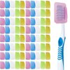 ROYHOO 100PCS Portable Toothbrush Containers Travel Toothbrush Cap Cover Tooth Brush Caps Convenient for Travel, Home, Office and Hotel Use