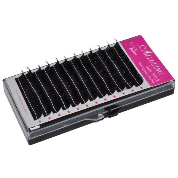 Alluring Silk Mink Eyelash Extensions Lashes - C Curl 3D lashes .07mm thickness (C .07 x 15mm)
