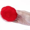 Aroveea Hair Scalp Brush Dandruff Cleaning Brush Shower Scalp Shampoo Brush Scalp Massager Pack of 4 (Black and red)