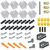 TEESE 55pcs Crankshaft-Engine-Accessories-Kit with Connecting-Rod-Cylinder- Head, Compatible with Technic-Parts, for MOC Technic-Project-Bulk-Blocks(Random Color)