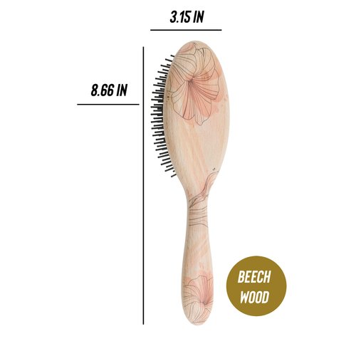 Lombard Cutlery Wooden Hair Paddle Brush with Anti Static Effect (Floris)