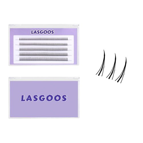 LASGOOS DIY Eyelash Extensions Natural 3D Effect Individual Lash 200pcs Clusters Lashes Volume Lashes Mixed Set, Home Grafted C curl Wedding Date Salon Lashes Wholesale Pack
