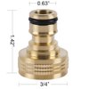 Garden Hose Quick Connector Water Hose Qucik Connect Garden Hose Connectors Brass Hose connectors Water Quick Connect Fittings 3/4" Inch GHT Solid Brass 6 Sets(6pcs Male Coupling 6pcs Female Nipple)
