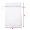 Boshen 100/200PCS Organza Gift Candy Sheer Bags Mesh Jewelry Pouches Drawstring Bulk for Wedding Party Favors Christmas (4" X 6"(100PCS), White)