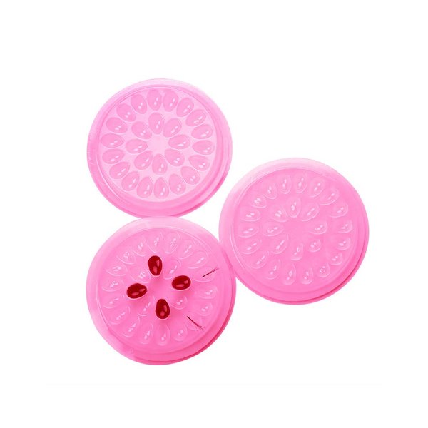 Libeauty Lash Glue Holder, False Eyelashes Glue Holder, For Eyelash Extensions Plastic Flower Shaped Glue, Gasket Adhesive Pallet Pigment Holder Base for Nail Art or Tattoo Ink