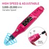 Electric Nail Drill Kit Acrylic Nail File 20000 RPM with 6 Nail Drill Bits Acrylic Nail Gel Remover with a Gift Glass Nail File Nail Polishing Machine Manicure Set