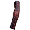 Sports Farm New! Black Red Spider Web - Moisture Wicking Compression Sleeve (Youth Medium)