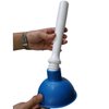 NewFerU Small Plunger Pump Liquid Plumber Clog Remover Cleaner Unclogger Tool for Toilet,Kitchen Sink Drain,Bathroom Shower Tub With Portable 4 Inch Cup and 9 Inch Handle (Blue)