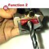 3 in 1 Multifunction Measuring Gauge Drill Depth Gauge Drill Stop Measure and Drill Point Angle Gauge Grinding Gage and Table Saw Height Gauge Woodworking Tool