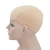 YTBYT 2 Pcs Wig Caps Bamboo Fiber Wig Cap Elastic Breathable Wigs Grip Cap Wig Liner Cap (Beige)