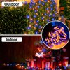 HeKation Christmas Outdoor Lights, 300Led 100FT Christmas Twinkling String Lights for Tree, Indoor, Outdoor, Purple and Orange Christmas Lights with Remote Control 8 Modes & Timer