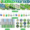 LSJDEER Soccer Party Favors, Soccer Birthday Decorations, Soccer Party Favor Bags Keychain Mini Notepad Stickers Bracelets for Soccer Sport Party Decorations Supplies Kids Boys Girls