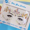 glow in the dark face gems stick on face jewels festival rave outfit mermaid rhinestone diamond pastie fluorescent body glitter jewels halloween face makeup (tp319 around eyes)