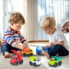 ROZEUS 8 Pcs Toddler Toy Cars for 1-3 Year, 8 in 1 Trucks Toy Vehicles Set for Toddlers, BPA Free, Phthalates Free, PVC, Dishwasher Safe, Recycled Plastic, Birthday Gifts for Boys Girls