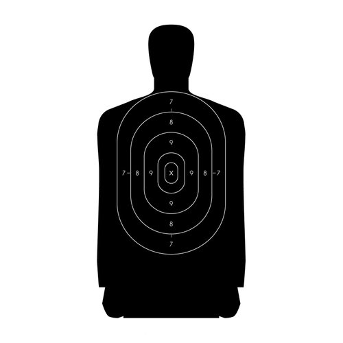 Silhouette Shooting Targets - Indoor and Outdoor Paper Targets for Shooting Practice - Great Value Pack for Gun Range Shooting (Black, 50 Target Pack)
