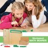 YHZAN Montessori Math Material Multiplication and Division Board Game Bead Boxed Arithmatics Wooden Math Manipulatives for Homeschool Classroom Kids Educational Toy