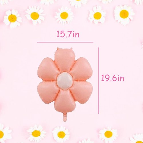 GOTPASS 12 Pcs Daisy Balloons Flower Balloons Flower Theme Party Supplies Baby Shower Girls Birthday Party Wedding Decoration
