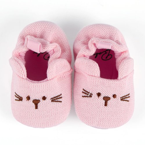 BABESIDE Baby Doll Shoes for 20-26 Inch Dolls, Reborn Baby Doll Shoes with Cute Paw Patterns fit Realistic Baby Doll Girls, Only Pink Baby Doll Shoes