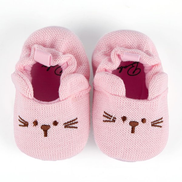 BABESIDE Baby Doll Shoes for 20-26 Inch Dolls, Reborn Baby Doll Shoes with Cute Paw Patterns fit Realistic Baby Doll Girls, Only Pink Baby Doll Shoes