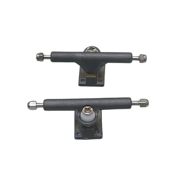 LEEFAI Professinal Fingerboards Trucks 34mm Diamond -Single Axles Pro Mini Finger Skateboard with Pivot Cups and Self Lock Nuts (Raw Metal)