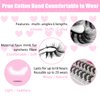 BTLLSSH 8Pair 3D5D 0.55INCH Fluffy Natural Look Faux Mink Lashes Thick False Eyelashes Volume Cat Eye Lashes Extension with Dark Pink Box