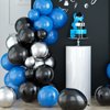 Black Blue Silver Balloon Garland Kit, Blue Silver Balloon Garland Kit with Black Blue and Silver Latex Balloons, Black Blue Silver Balloon Arch Kit for Boys Men Birthday Party Decorations
