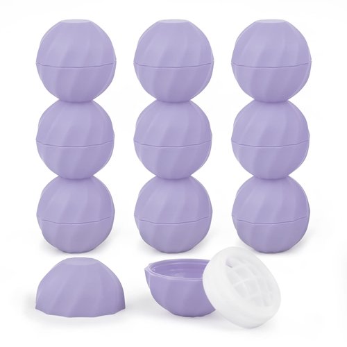 LONGWAY 0.24Oz (7ml) Empty Lip Balm Sphere Containers | Screw Cap Lipstick Tubes/Chapstick Tubes/Chapstick Holder for Lip Gloss & BPA FREE (Pack of 10） (Light Purple)