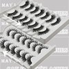 Short Lashes Wispy Natural Look, Fluffy Wispy Eyelashes Faux Mink Lashes Cat Eye 6D Volume Strip Lashes 7 Pairs (Snowflakes S1, 7 Pairs Pack)