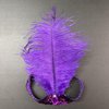 XKTEI 2pcs Feather Headdress,Sequins Headband,1920s Flapper Headpiece,Carnival Party Headwear,Costume for Gatsby Theme Party,Mardi Gras Feather Headband (Purple-1)