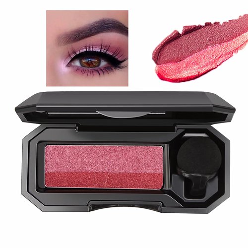 Deepmind Dual Color Eyeshadow, New Portable Two Tone Eyeshadow, Waterproof Eyeshadow Highly Pigmented Powder Eyeshadow, Natural Two Color Eye Shadow Palette Long Lasting Glitter Eye Makeup (#3)