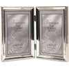 Lawrence Frames Verona Collection 4" x 6" Metal Silver Hinged Double Picture Frame with Beads (11646D)