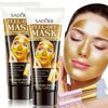 WEERSHUN Gold Peel-Off Mask, Peel Off Face Mask, Golden Exfoliating Mask, Gold Foil Peel Off Face Mask (2PCS)